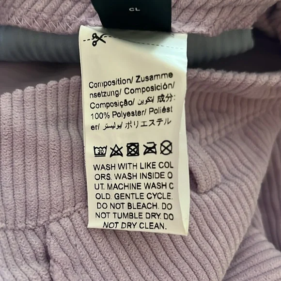 Vintage Salanta corduroy pants Polyester Color Block Purple Blue US 6 - Picture 9 of 10